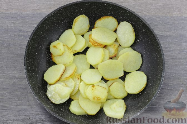 Картофельная запеканка с курицей и шампиньонами
