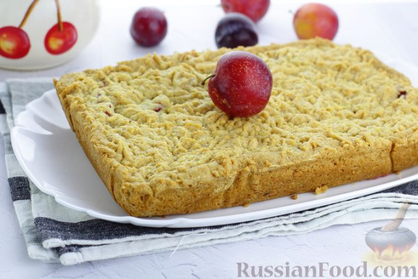 Тёртый пирог со сливами