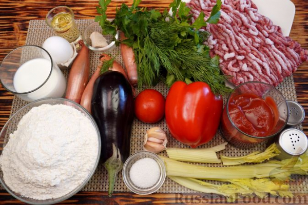 Потпаи с мясом и овощами (в духовке)