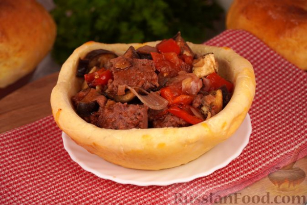 Потпаи с мясом и овощами (в духовке)