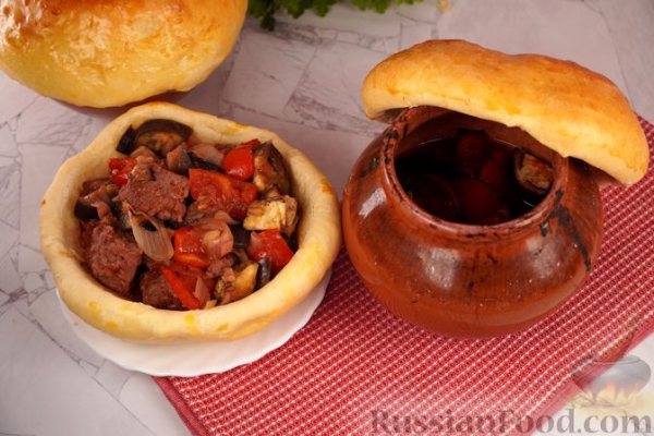 Потпаи с мясом и овощами (в духовке)