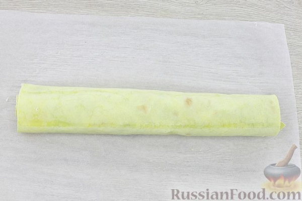 Рулет из лаваша с красной рыбой