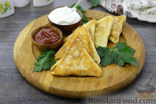Блинчики с куриным фаршем