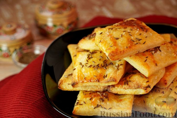 Солёное картофельное печенье с тмином