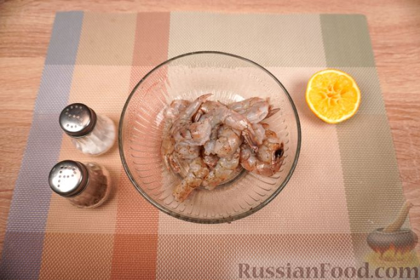 Креветки, жаренные в тесте катаифи (во фритюре)