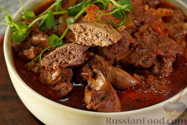 Пёркёльт из куриной печени