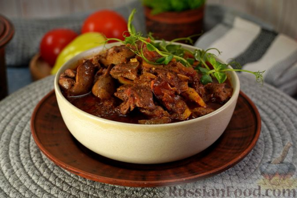 Пёркёльт из куриной печени