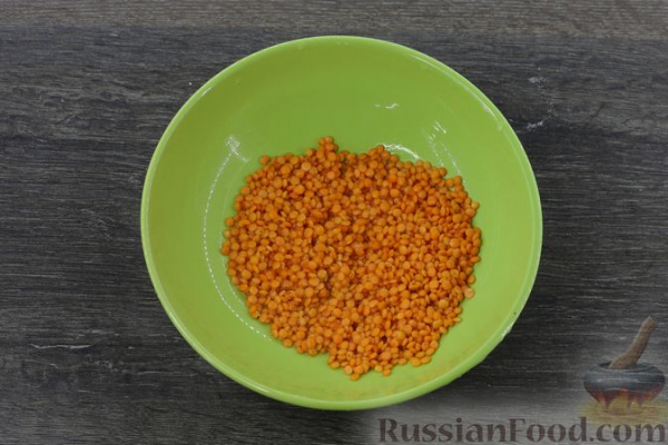 Суп с чечевицей, фрикадельками и овощами