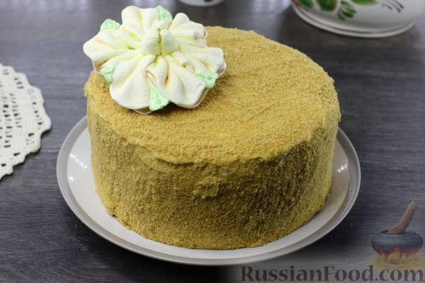 Медовый торт на сковороде