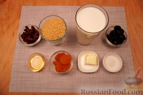 Молочный птитим с сухофруктами