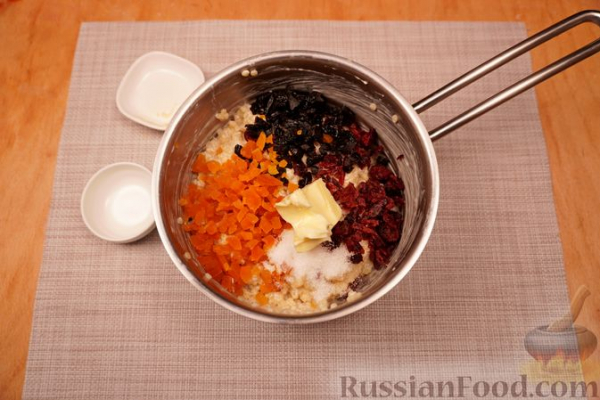 Молочный птитим с сухофруктами