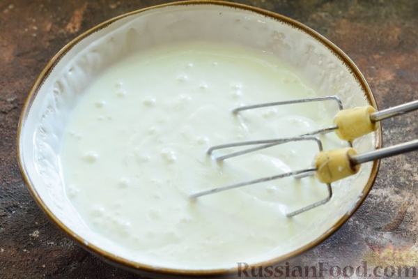 Сметанное желе с черешней и вишнёвым соком