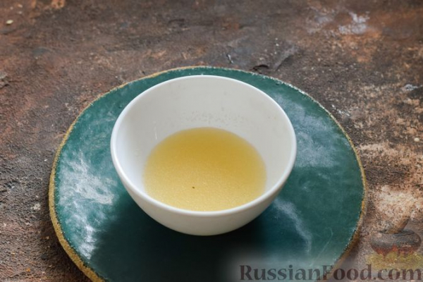Сметанное желе с черешней и вишнёвым соком