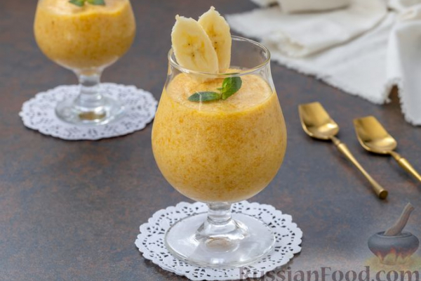 Мусс из консервированных фруктов и банана