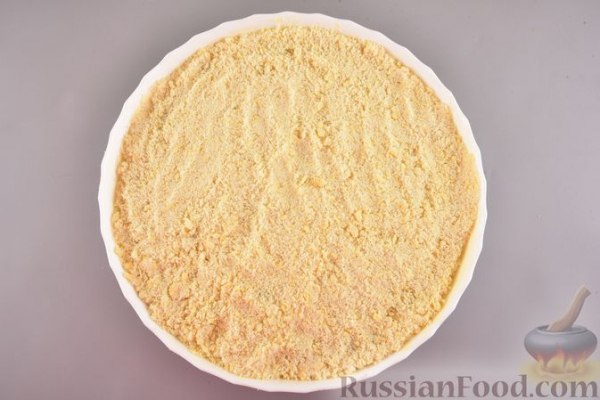 Насыпной пирог с ежевикой
