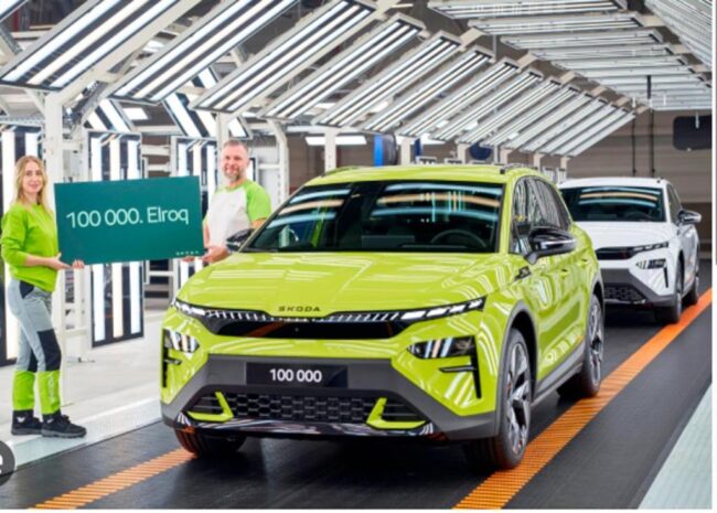 Skoda рассказала о выпуске 100-тысячного электрического кроссовера Elroq